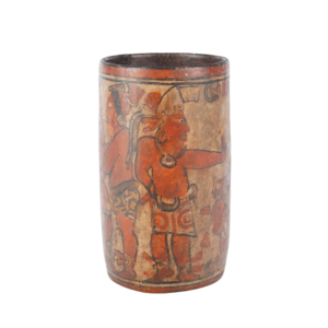 Polychrome Maya codex vase