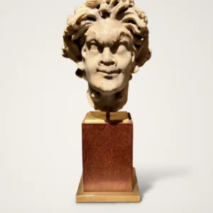 Roman Marble Head of a Satyr