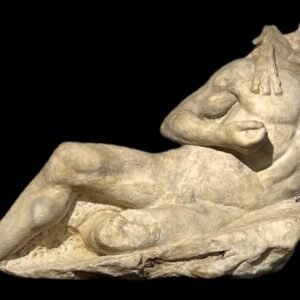 Roman Unfinished Marble Sculpture of a Dying Warrior